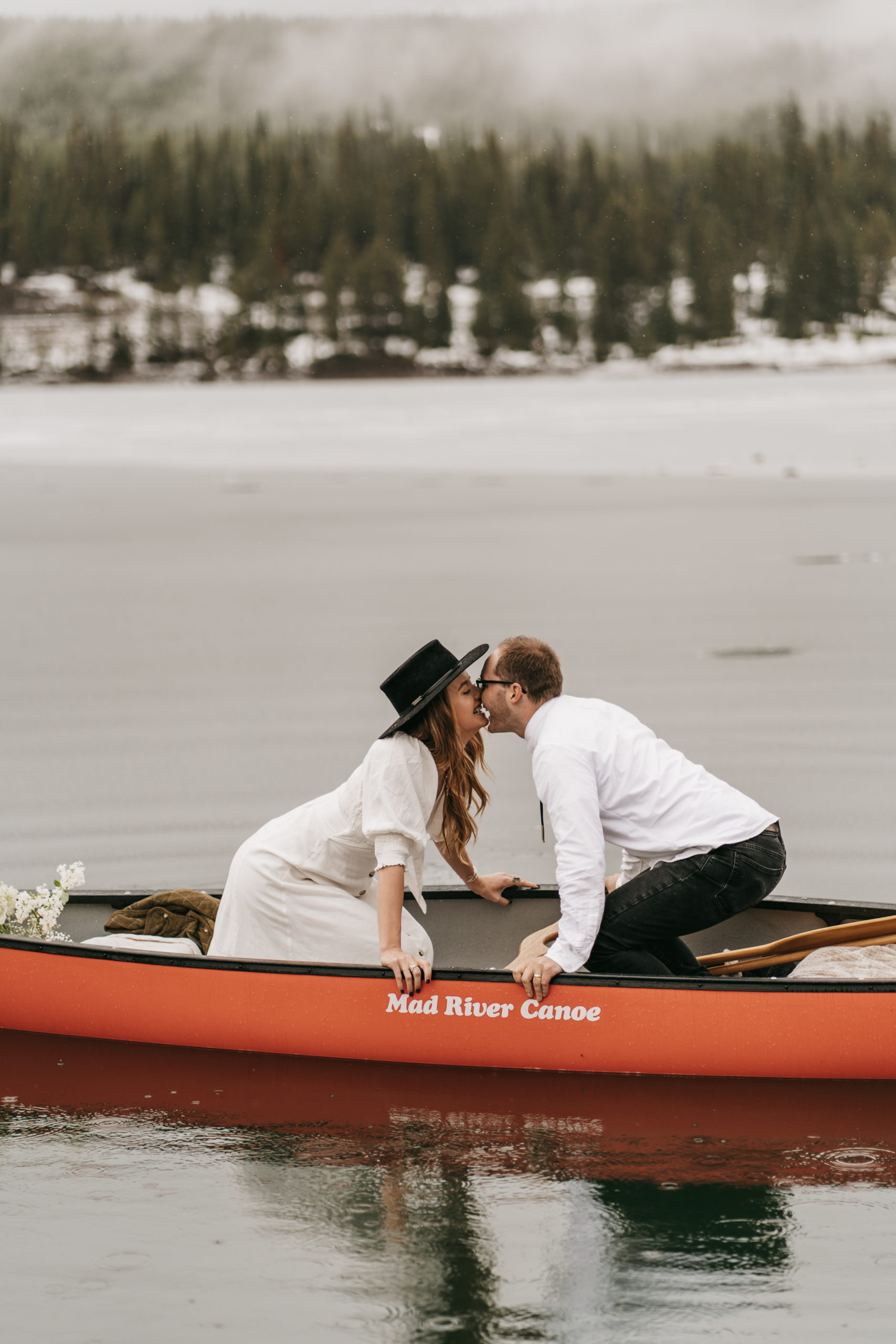 Bozeman, Montana Adventurous Couple's Canoe Session
