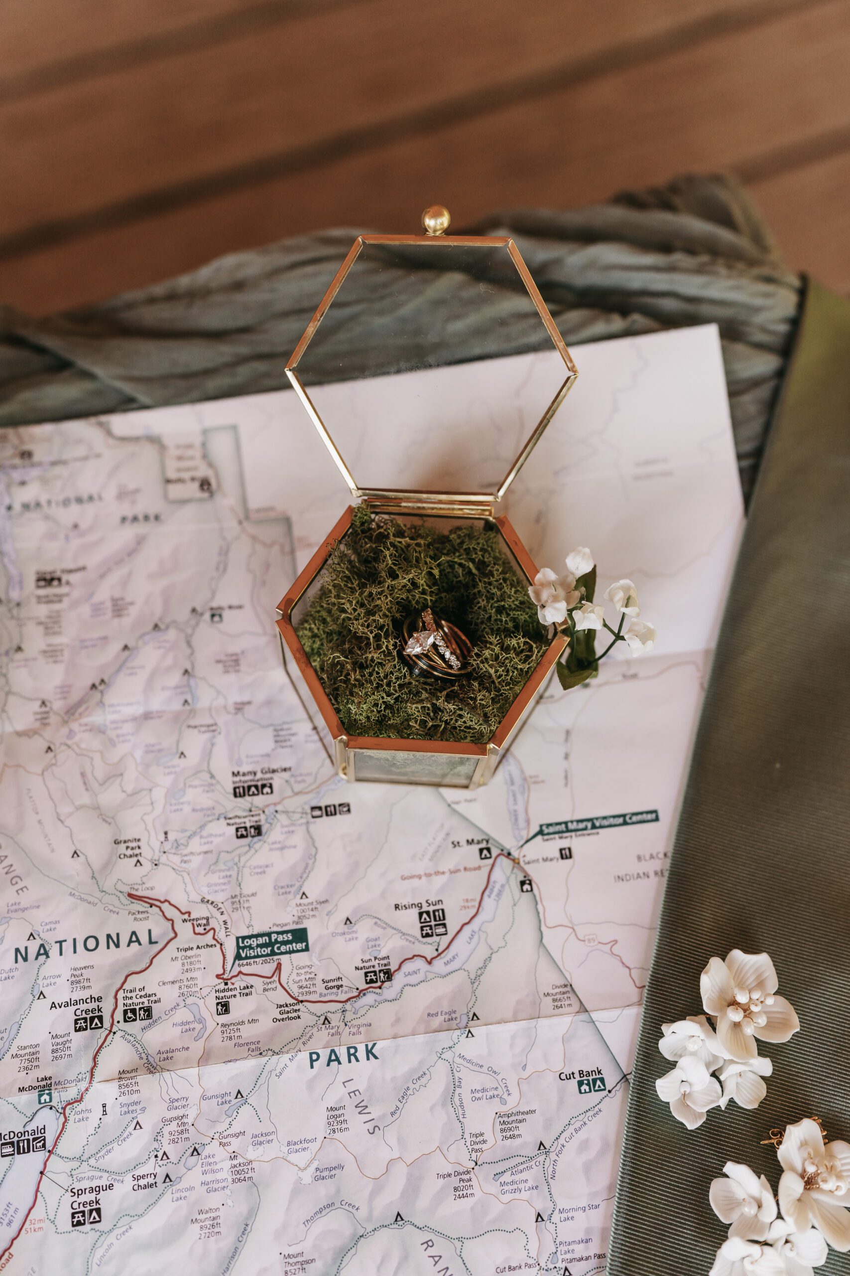 Elopement details and flat lay