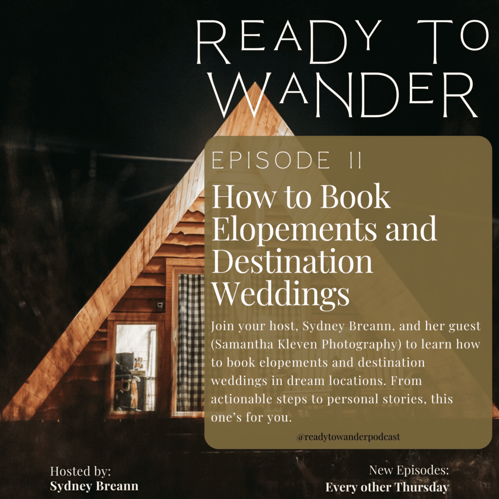 How to Book Elopements with Sydney Breann Photography