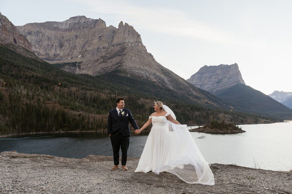 Sun Point wedding ceremony in Glacier National Park