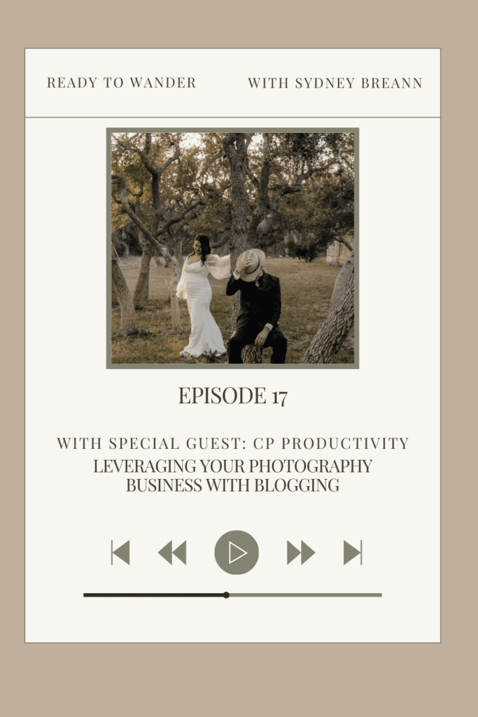 Leveraging your photography business through blogging with CP Productivity