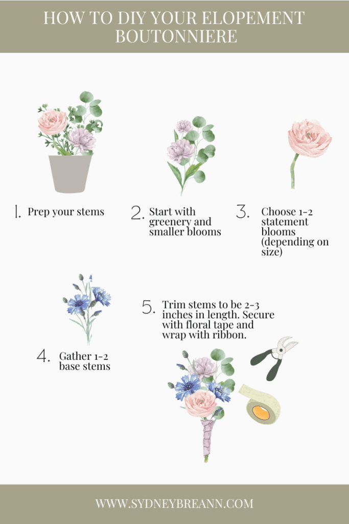 How to DIY Your Elopement Boutonniere