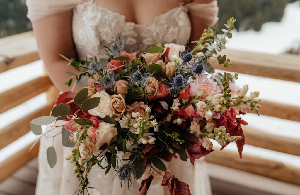 Bridal bouquet inspiration for mountain elopement