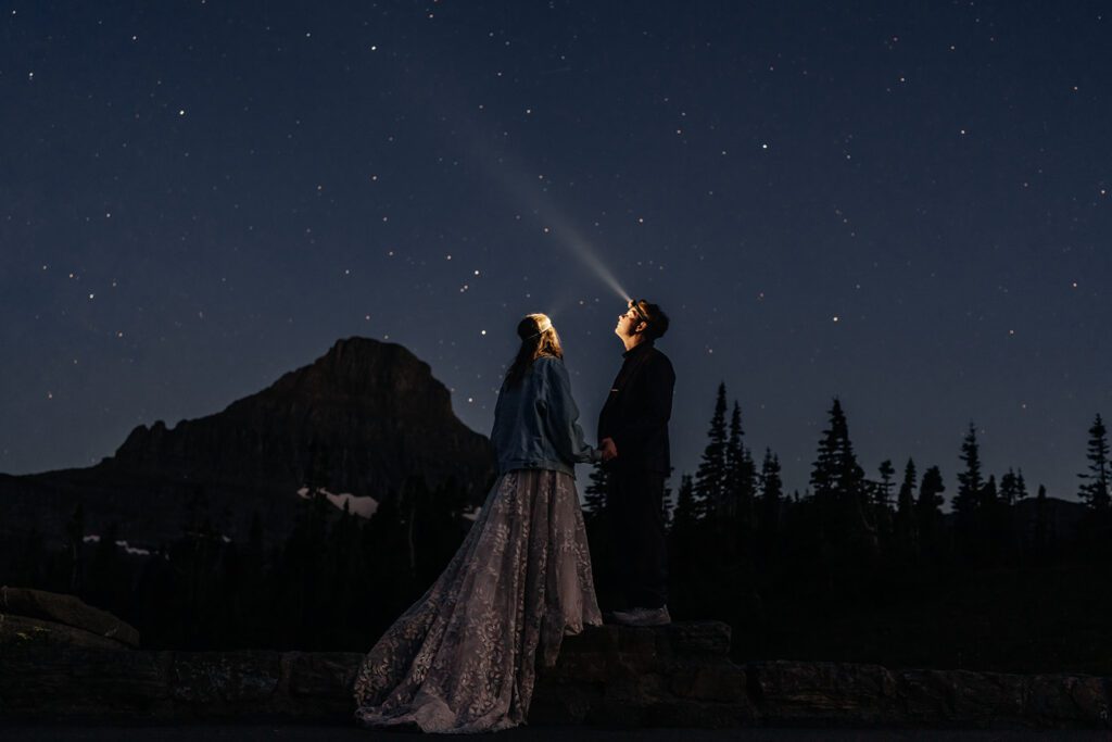 Summer elopement stargazing photo by Sydney Breann Photography