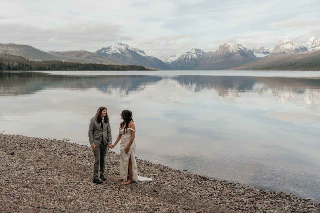 Glacier National Park luxury mountain elopement photographed by Sydney Breann Photography