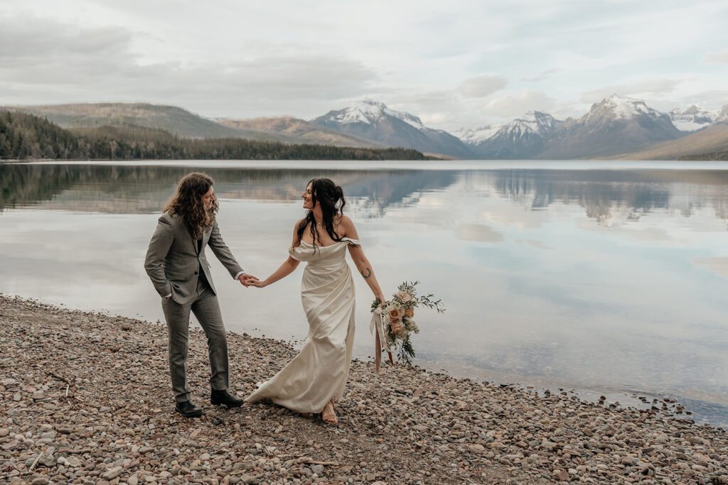 Glacier National Park luxury mountain elopement photographed by Sydney Breann Photography