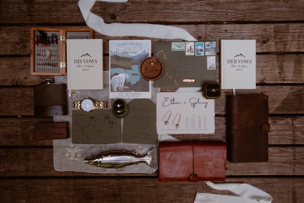 Adventurous elopement details in North Cascades National Park