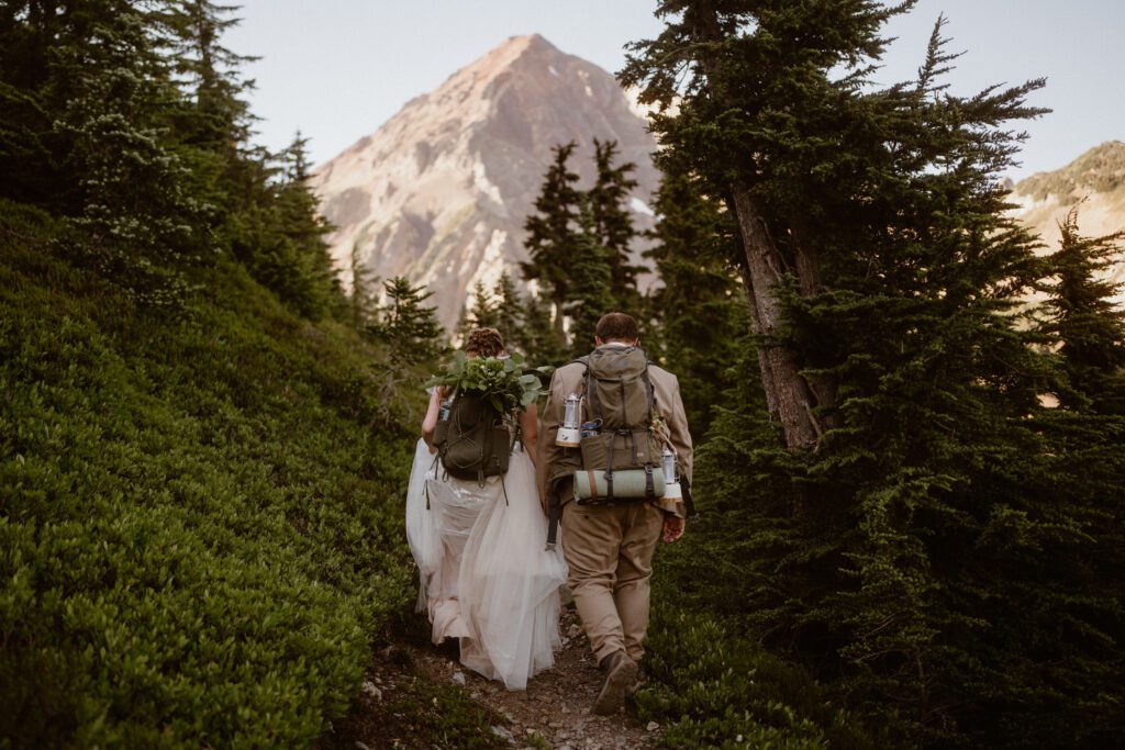 Magical hiking elopement in the North Cascades