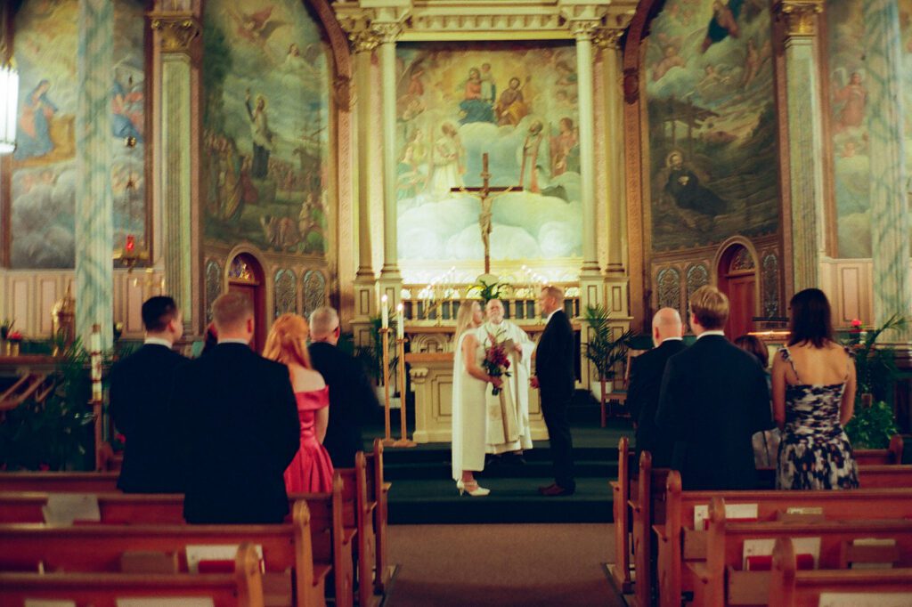 Traditional Catholic wedding photographed on film by Sydney Breann Photography