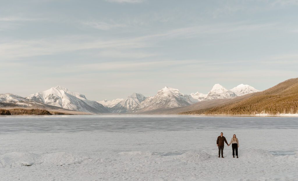 Glacier National Park winter engagement session