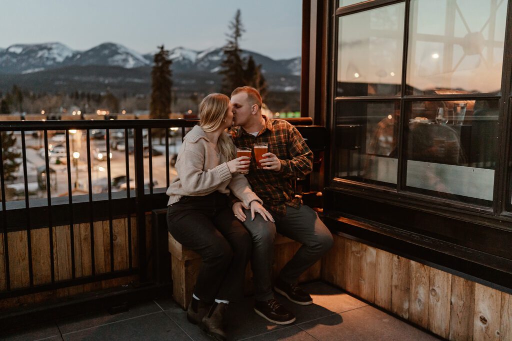 Kalispell brewery engagement photos