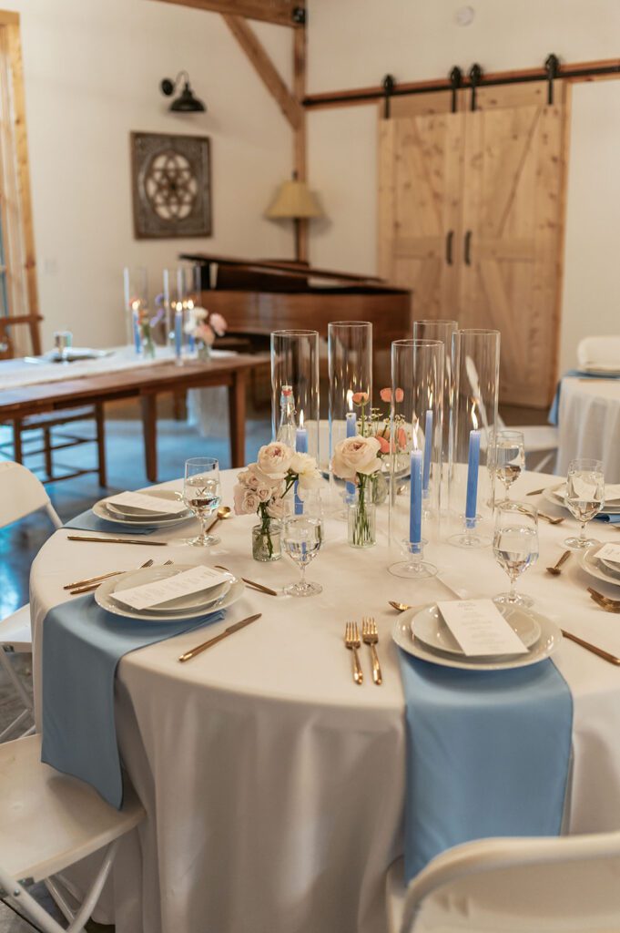 An intimate wedding reception at Saint Agnes Farmhouse in Whitefish, Montana