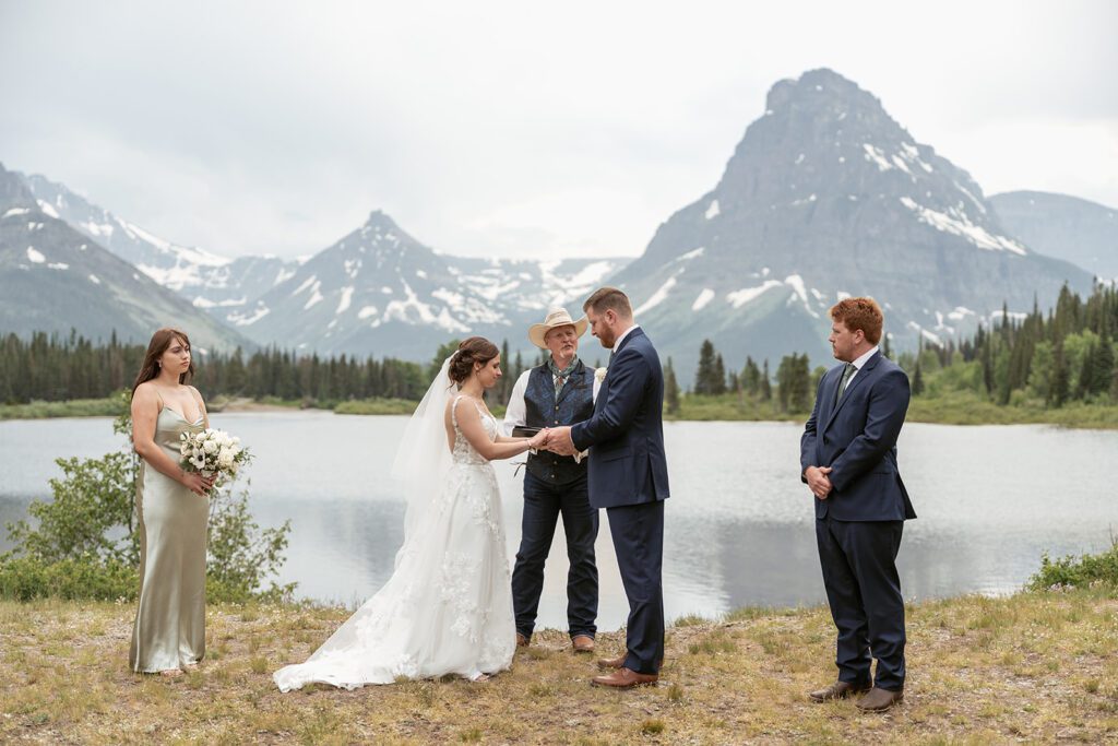 Intimate Pray Lake microwedding in Glacier National Park