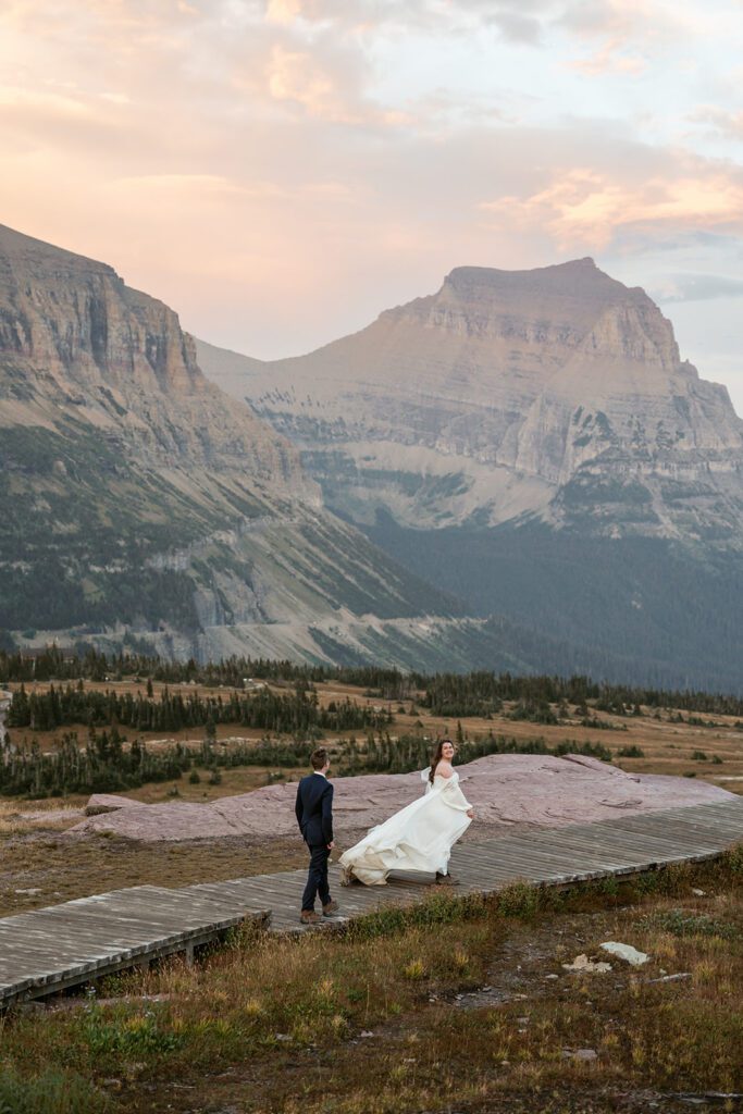 Sunset at Logan Pass in Glacier National Park