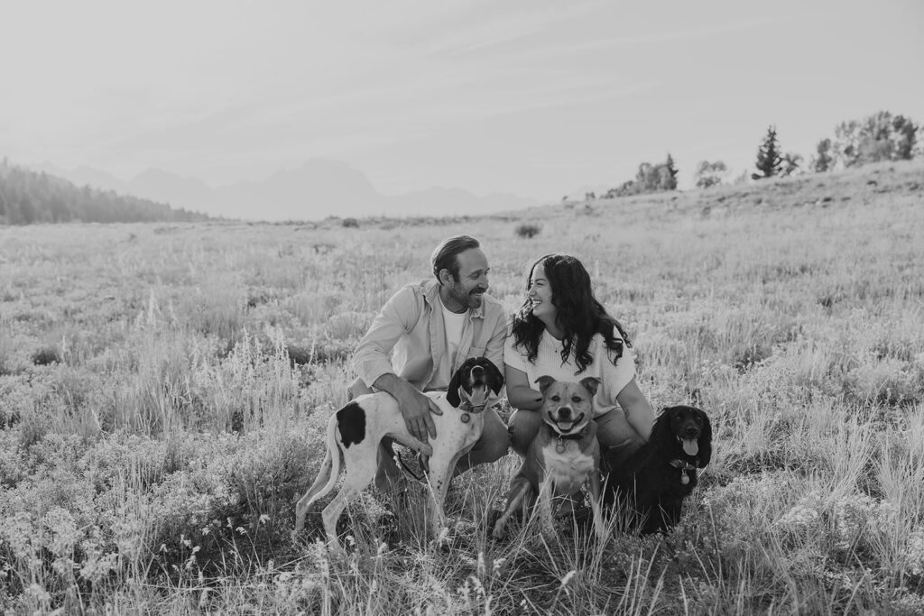 Late summer engagement session in the Tetons