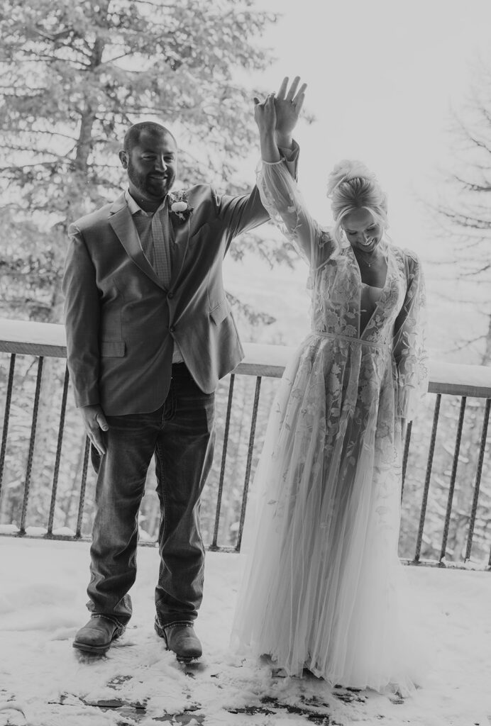 Whitefish, Montana vacation rental intimate wedding ceremony